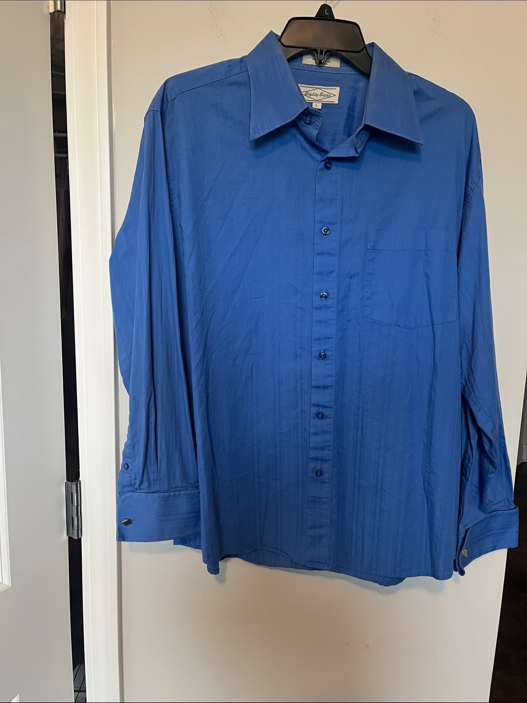 Eighty Eight Men's Royal Blue Long-Sleeve Dress Shirt